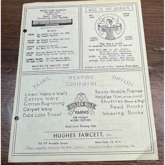 Lily Mills Hand Weaving Cotton Yarns Vintage Print Ad 1930s Shelby NC - Picture 3 of 4